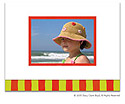 Stacy Claire Boyd Holiday Photo Card - Simple Red Stripe - Foldover (Blue Trees Album #94153)