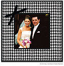 Stacy Claire Boyd Holiday Photo Card - Midnight Houndstooth (Blue Trees Album #70108)