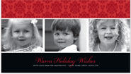 Stacy Claire Boyd - Digital Holiday Photo Cards (Delicate Damask - Red) (D5SH0461)