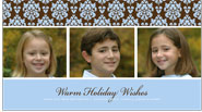 Stacy Claire Boyd - Digital Holiday Photo Cards (Delicate Damask - Blue) (D5SH0462)