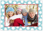Holiday Photo Mount Cards by Stacy Claire Boyd (Funky Dot - Aqua)