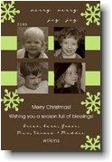 Take Note Designs - Chocolate and Green 4-up 4x6 Photo Cards