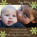 Take Note Designs - Chocolate and Green Snowflake 5X5 Photo Cards
