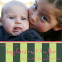 Take Note Designs - Double Green Stripe with Pink Digital Photo Cards (TND-U0418)