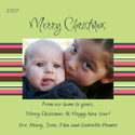 Take Note Designs - Celedon and Multi Stripe Large Center Stripe Digital Photo Cards (TND-U0445)