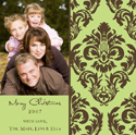 Take Note Designs - Green and Brown Side Damask Digital Photo Cards (TND-U0448)