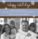 Take Note Designs - Happy Holidays Brown Border Digital Photo Cards (TND-U0502)