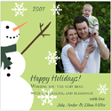 Take Note Designs - Green With Snowman Digital Photo Cards (TND-U0506)