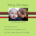 Take Note Designs - Celedon with Multi Stripe in Red Border Digital Photo Cards (TND-U0516)