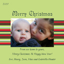 Take Note Designs - Celedon Large Multi Stripe with Red Border Digital Photo Cards (TND-U0558)