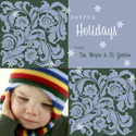 Take Note Designs - Evergreen and Denim Pattern 5X5 Digital Photo Cards (TND-U0562)