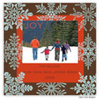 Take Note Designs - Brown with large Blue Snowflakes and Orange (TND-Q1-0287)