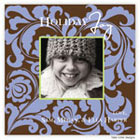 Take Note Designs - Blue Damask on Brown (TND-Q1-0296)