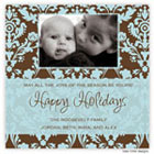 Take Note Designs - Blue and Brown Small Damask (TND-Q1-0311)