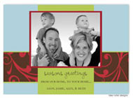 Take Note Designs - Blue with Red and Brown Scroll (TND-Q2-0230)