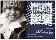 Take Note Designs Digital Holiday Photo Cards - Holiday Mail with Menorah