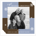 Take Note Designs Digital Photo Cards - Blue and Brown Block with Snow (TND-U0347)