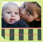 Take Note Designs Digital Photo Cards - Double Green Stripe with Pink (TND-U0418)
