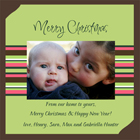 Take Note Designs Digital Photo Cards - Celedon and Multi Stripe Large Center Stripe (TND-U0445)