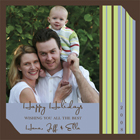 Take Note Designs Digital Photo Cards - Blue with Large Side Stripe Border (TND-U0446)