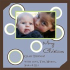 Take Note Designs Digital Photo Cards - Blue with Mod Bubbles (TND-U0449)