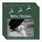 Take Note Designs Digital Photo Cards - 3 Flying Reindeer Evergreen (TND-U0511)