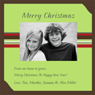 Take Note Designs Digital Photo Cards - Celedon with Multi Stripe in Red Border (TND-U0516)