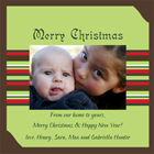 Take Note Designs Digital Photo Cards - Celedon, Large Multi Stripe with Red Border (TND-U0558)