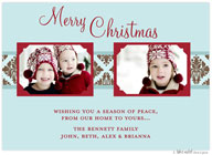 Take Note Designs Digital Holiday Photo Cards - Damask Band 2 Photo Frame (TND-Q2-5016)