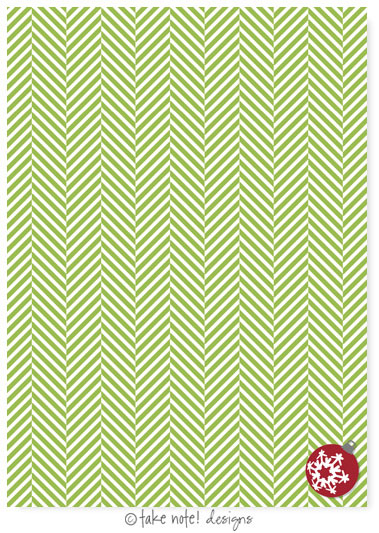 Take Note Designs Digital Holiday Invitations/Greeting Cards - Ornament on Green Tweed (TND-A-97717)