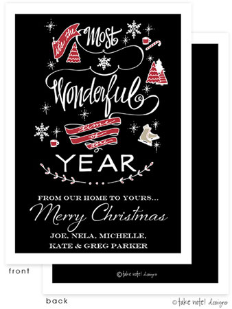 Take Note Designs Digital Holiday Invitations/Greeting Cards - Most Wonderful Time Holiday (TND-A-97760)