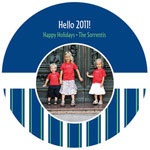iDesign - Candy Cane Round Holiday II Card (Candy Cane Round Holiday II Card)