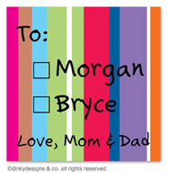 Dinky Designs Holiday Gift Enclosure Cards - Seasonal Stripes (Holiday) [Amelia's Notebook] (GC-011S)