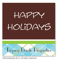 Dinky Designs Holiday Gift Enclosure Cards - Chocolate Argyle (Holiday) [SCRIBBLE - Paris] (GC-785C)