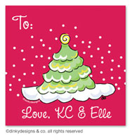 Dinky Designs Holiday Gift Enclosure Cards - Scallop-Style Christmas Tree (Holiday) [Pinafore] (GC-816S)