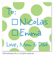 Dinky Designs Holiday Gift Enclosure Cards - Lime Holiday Dots (Holiday) [Sunnydale] (GC-817L)