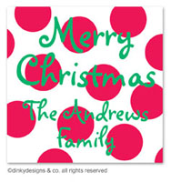 Dinky Designs Holiday Gift Enclosure Cards - Cranberry Holiday Dots (Holiday) [Melanie] (GC-818C)