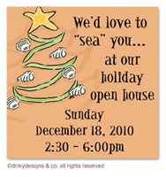 Dinky Designs Holiday Gift Enclosure Cards - Christmas Is A Beach (Holiday) [Alley Cat] (GC-826C)