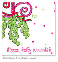 Dinky Designs Holiday Gift Enclosure Cards - Mistletoe Christmas Kisses (Holiday) [Marzipan] (GC-827M)