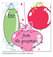 Dinky Designs Holiday Gift Enclosure Cards - Jingle Bulbs (Holiday) [Marzipan] (GC-829J)
