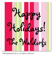 Dinky Designs Holiday Gift Enclosure Cards - Peppermint Pinstripes (Holiday) [Melanie] (GC-854P)