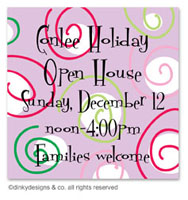 Dinky Designs Holiday Gift Enclosure Cards - Curly Swirly Dots - Lilac (Holiday) [Finer] (GC-858C)