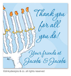 Dinky Designs Holiday Gift Enclosure Cards - Menorah (Holiday) [Corinthia] (GC-840M-01)