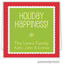 Holiday Gift Enclosure Cards by PicMe Prints - Holiday Scallops Grasshopper (Folded)