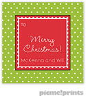 Holiday Gift Enclosure Cards by PicMe Prints - Ruffle Dots Grasshopper (Flat)