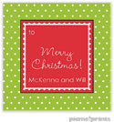 Holiday Gift Enclosure Cards by PicMe Prints - Ruffle Dots Grasshopper (Folded)