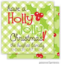 Holiday Gift Enclosure Cards by PicMe Prints - Holly Jolly Square (Flat)