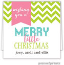 Holiday Gift Enclosure Cards by PicMe Prints - Merry Chevron Square (Folded)