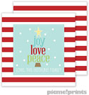 Holiday Gift Enclosure Cards by PicMe Prints - Joy Love Peace Tree Square (Flat)