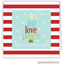 Holiday Gift Enclosure Cards by PicMe Prints - Joy Love Peace Tree Square (Folded)